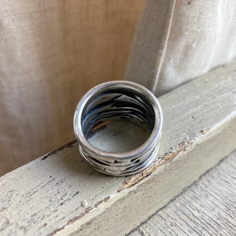 chunky textured solid silver ring 3.jpeg