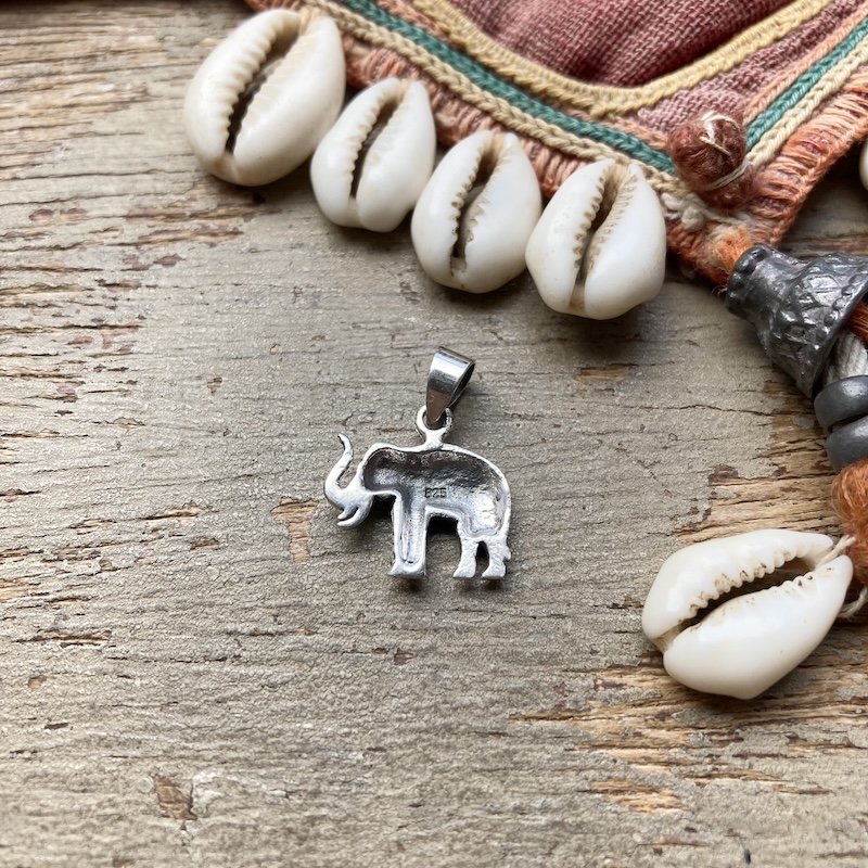 Cute Little Sterling Silver Elephant Pendant