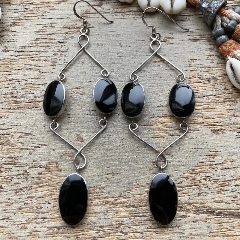 large sterling silver dangly onyx earrings 1.jpeg
