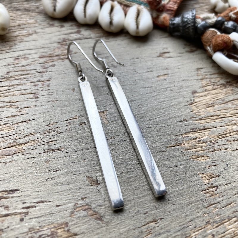 Dreamy Vintage Sterling Silver Abalone Shell Earrings