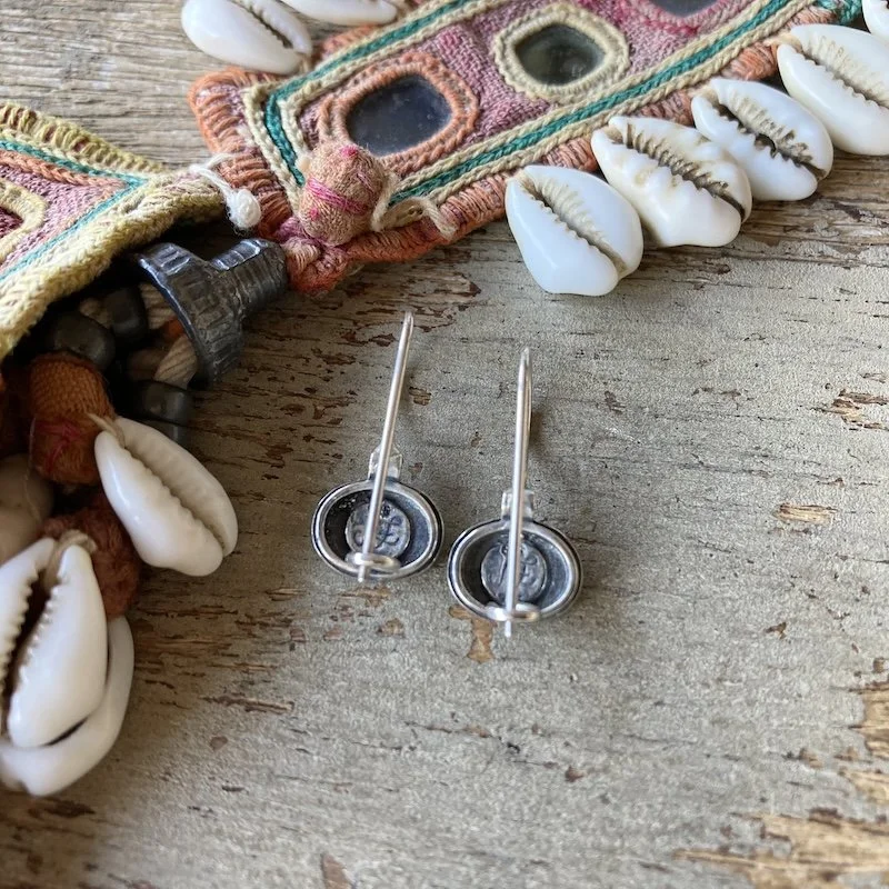 sterling silver and iridescent flower earrings 2.jpeg