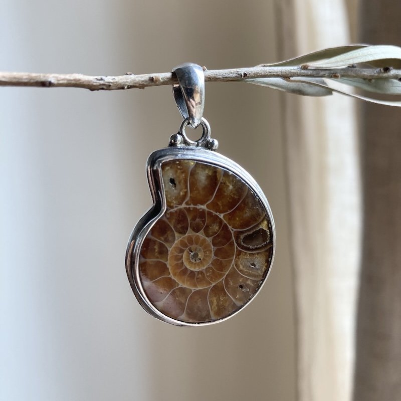 vintage sterling silver ammonite pendant 4.jpeg