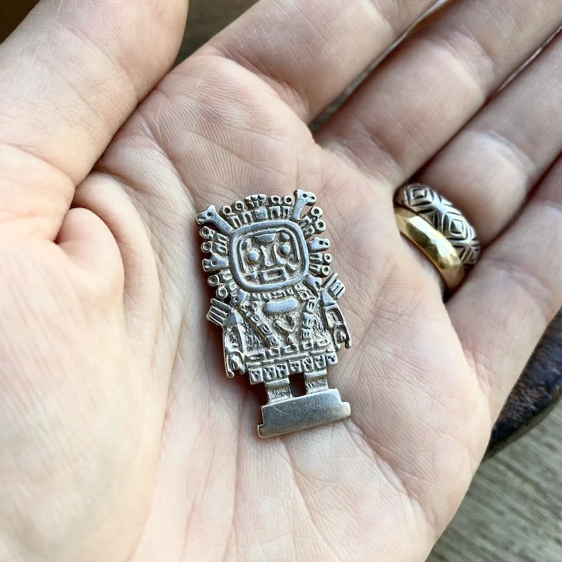 Peruvian sterling silver Incan God pendant 3.jpeg