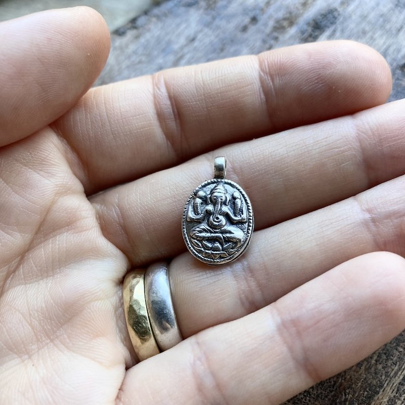 Lovely Vintage Sterling Silver Ganesha Pendant
