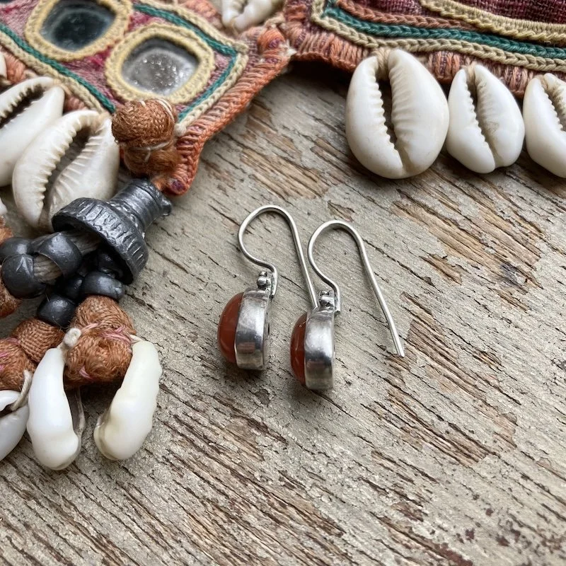 simple sterling silver carnelian earrings 1.jpeg
