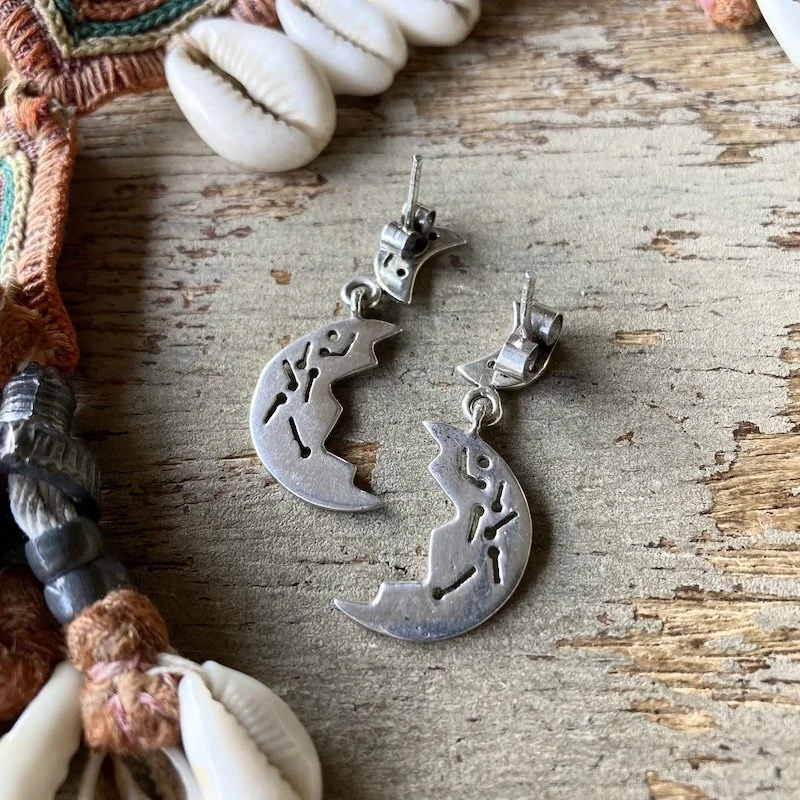 vintage sterling silver funky moon earrings 2.jpeg