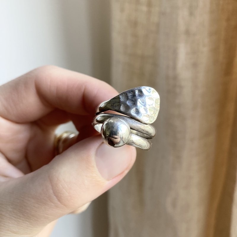 funky vintage sterling silver wrapover ring 4.jpeg