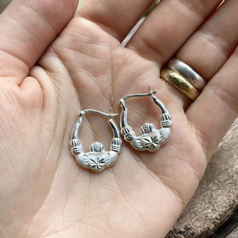 sterling silver Claddagh hoops 3.jpeg