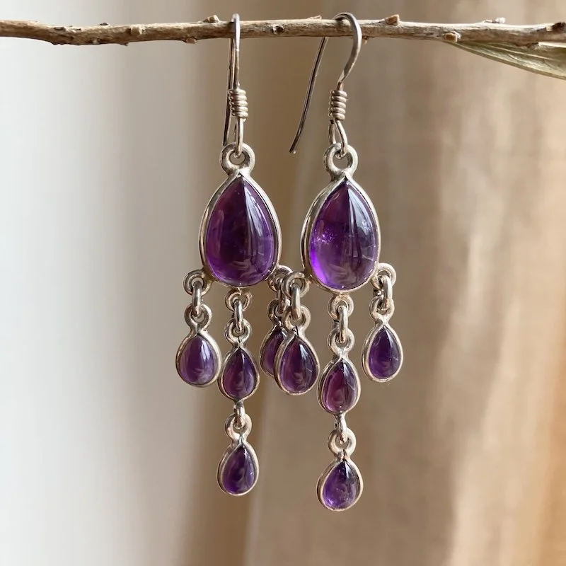 sterling silver dangly amethyst earrings 5.jpeg