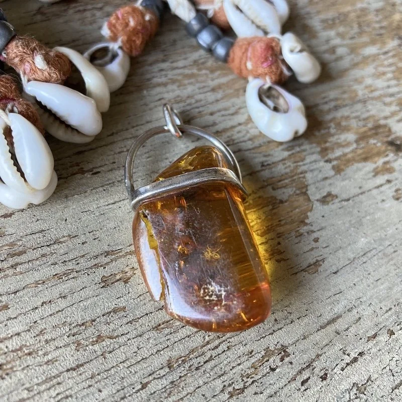 vintage chunky natural amber pendant 2.jpeg