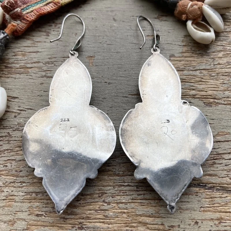 large vintage ornate sterling silver lapis lazuli earrings 3.jpeg