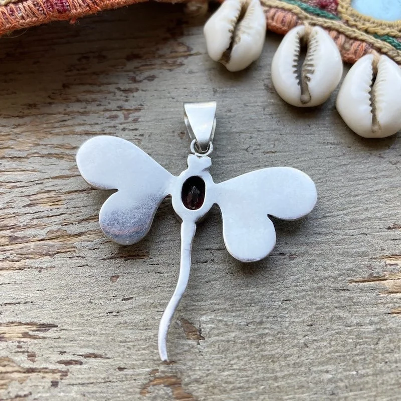 sterling silver and garnet dragonfly pendant 2.jpeg