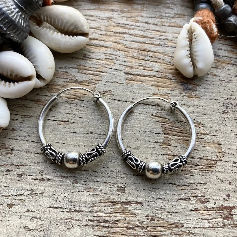 ornate Balinese sterling silver hoops 1.jpeg