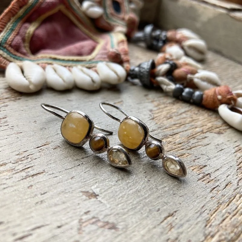 sterling silver yellow crystal earrings 1.jpeg