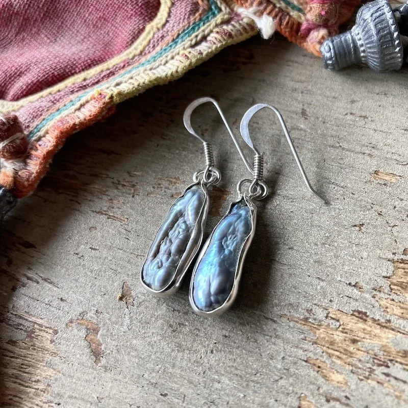sterling silver biwa pearl earrings 2.jpeg
