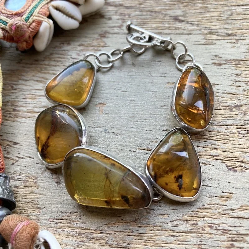 vintage sterling silver natural amber bracelet 1.jpeg