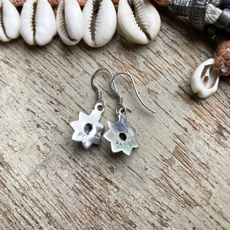 vintage sterling silver amethyst flower earrings 3.jpeg