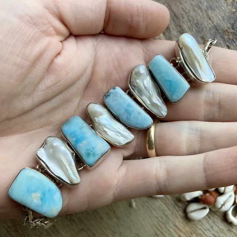 larimar and biwa pearl bracelet .jpeg