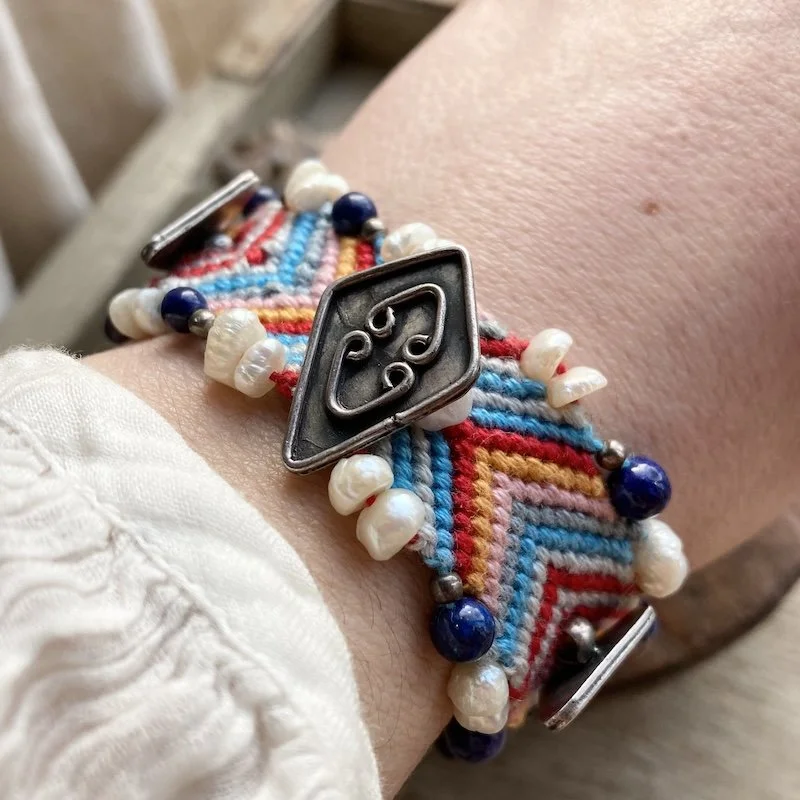 handmade sterling silver and woven friendship band bracelet 4.jpeg