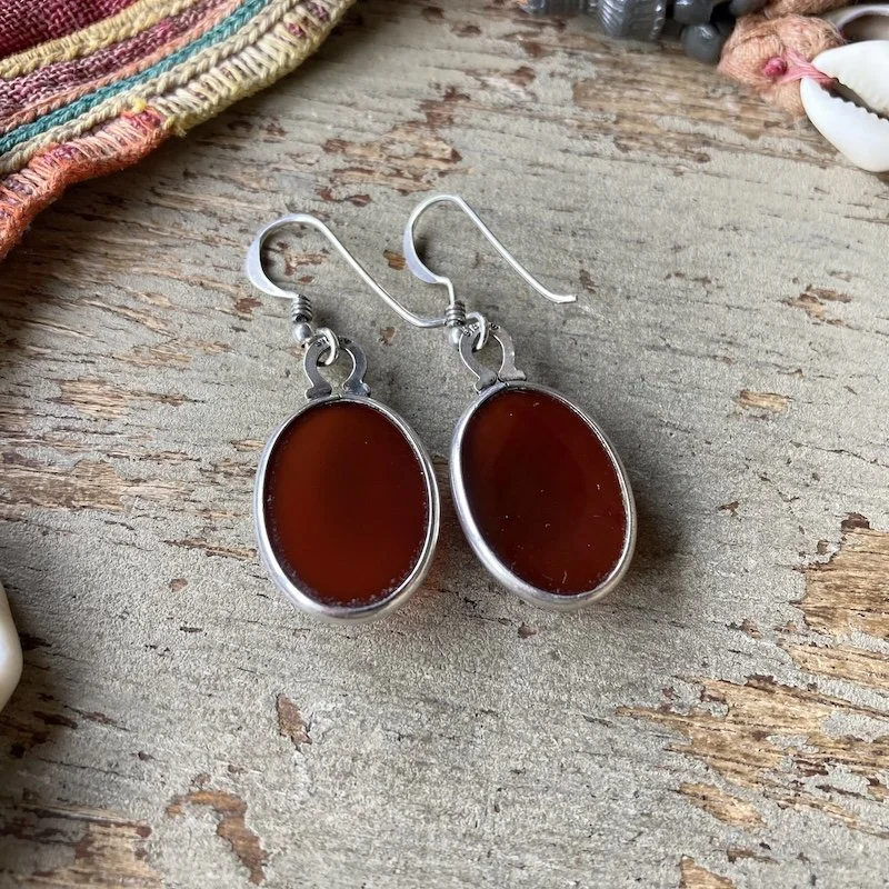 simple sterling silver carnelian earrings 2.jpeg