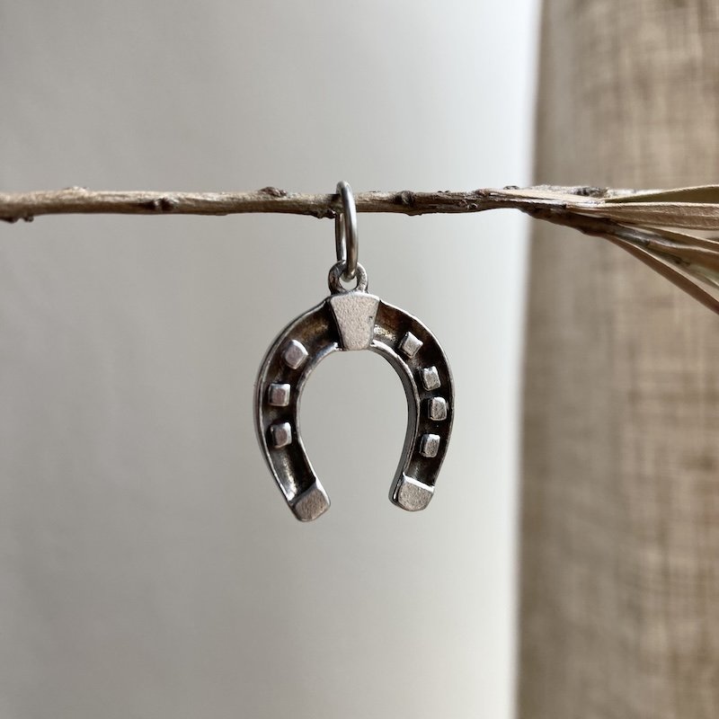 Fab Vintage Sterling Silver Lucky Horseshoe Pendant