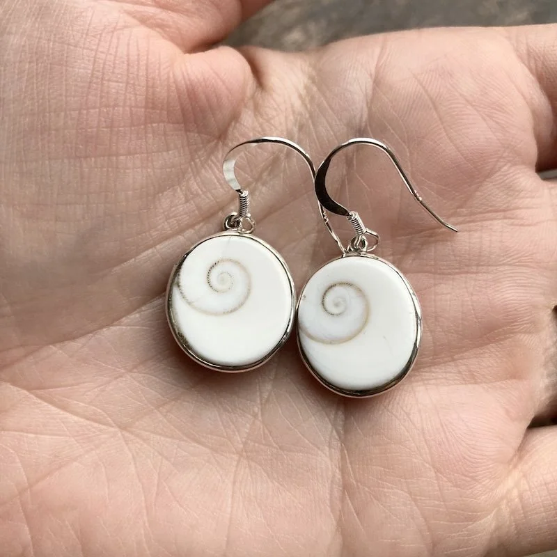 Beautiful Sterling Silver Shiva Eye Earrings