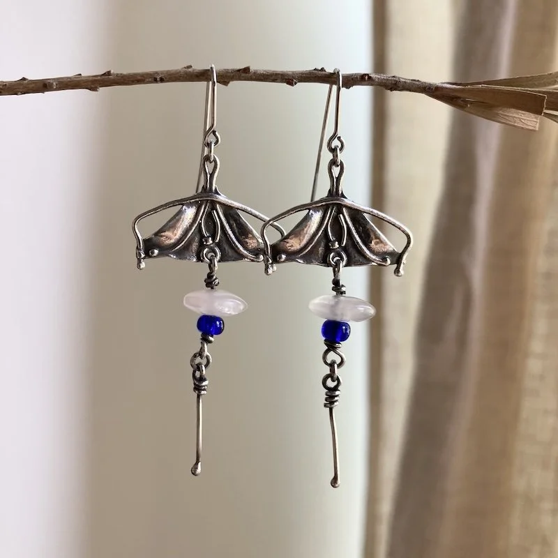 vintage sterling silver abstract flower earrings 5.jpeg