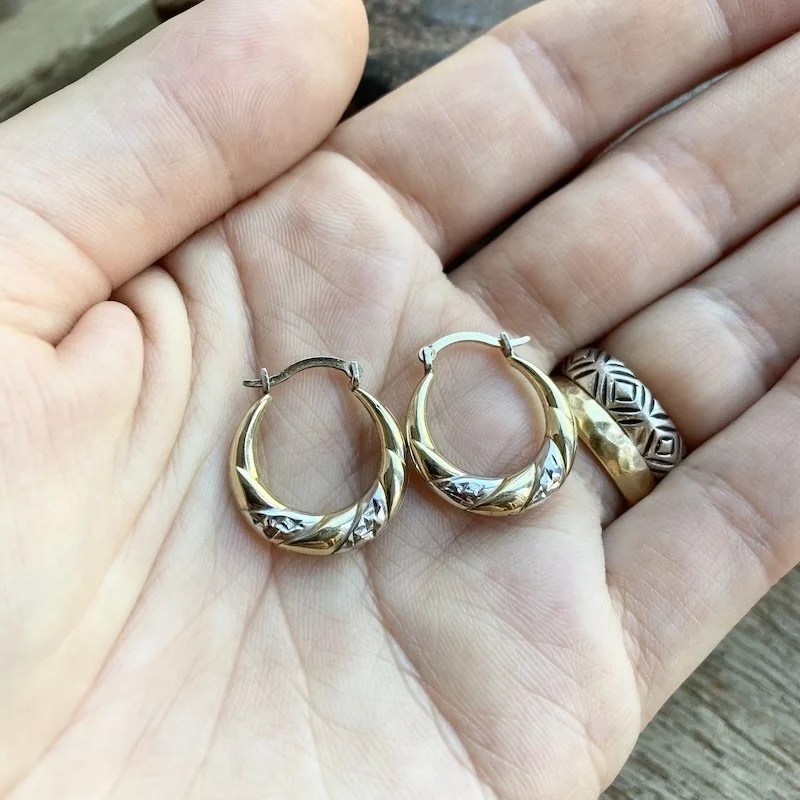 vintage sterling silver gilt hoops 3.jpeg