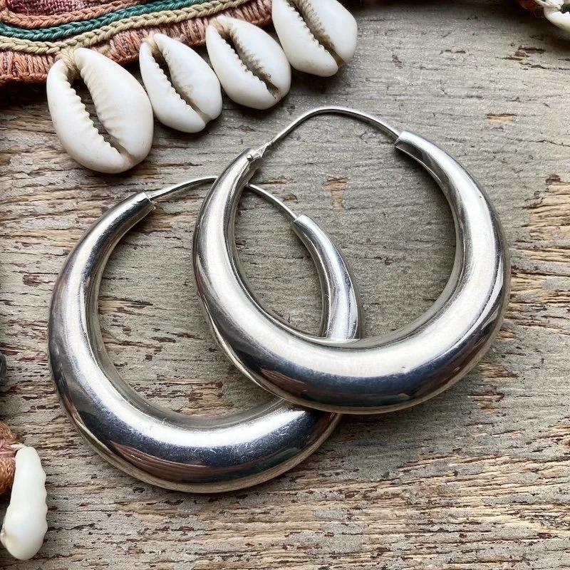 vintage large chunky sterling silver hoops 2.jpeg