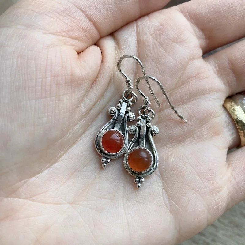 sterling silver and carnelian earrings  3.jpeg