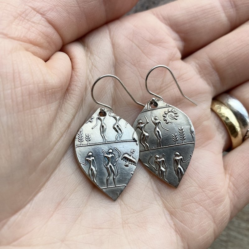 Sterling silver nature worship earrings 3.jpeg