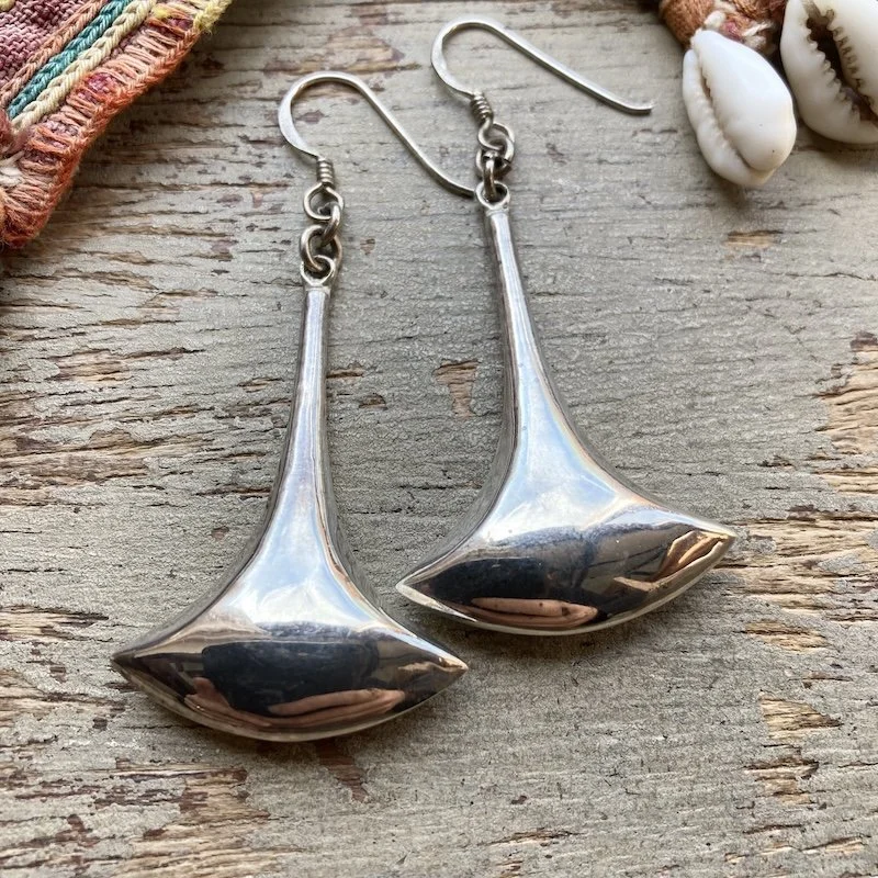 funky vintage sterling silver boho dangly earrings 1.jpeg