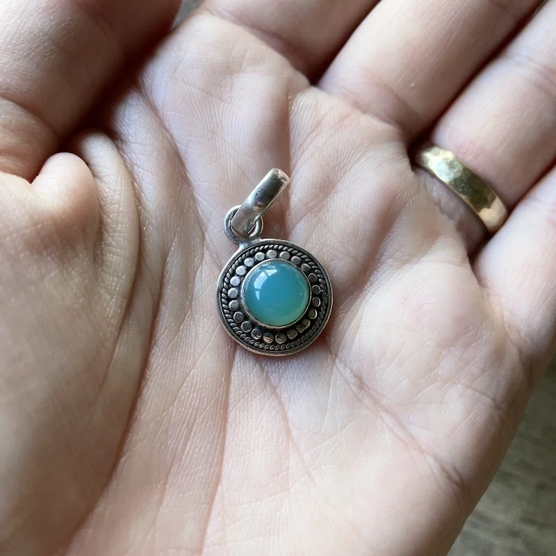 ornate sterling silver and chalcedony pendant 4.jpeg