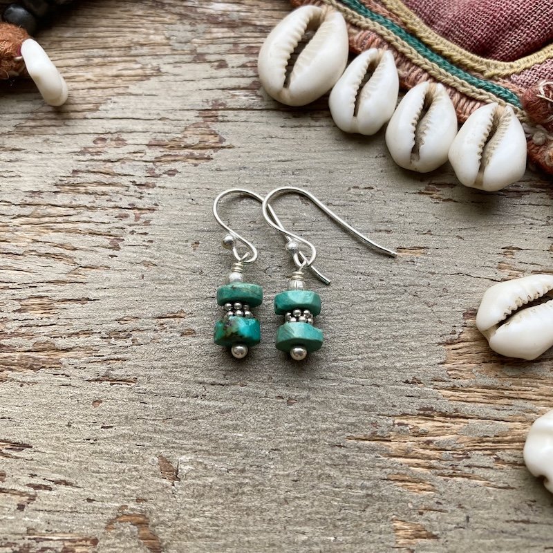 sterling silver turquoise beaded earrings 1.jpeg