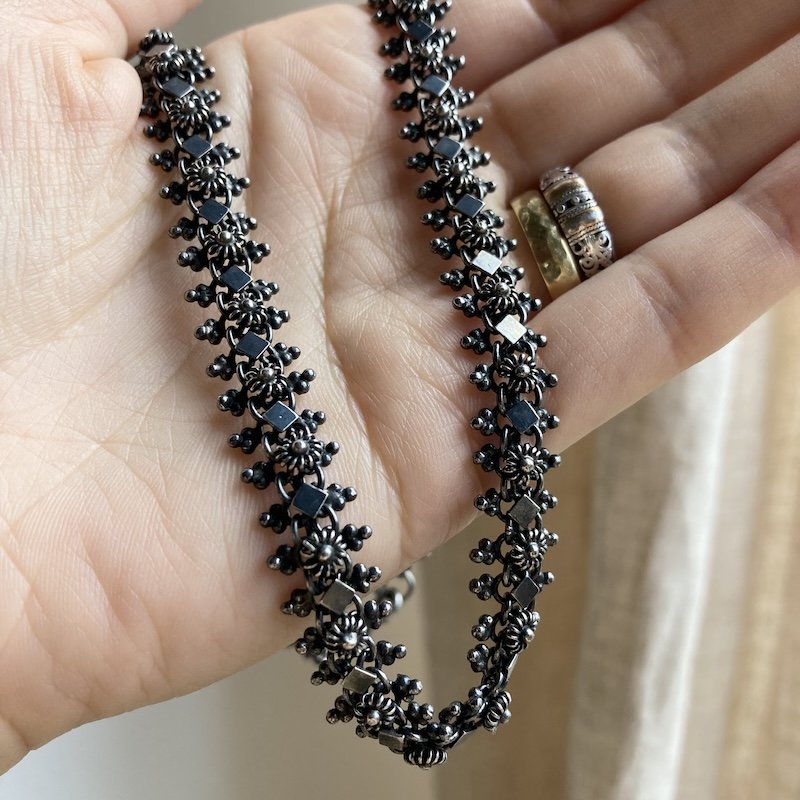 Indian oxidised sterling silver necklace 5.jpeg