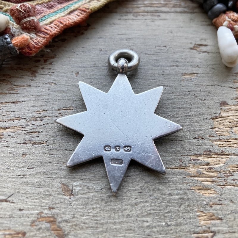 Amazing Vintage Solid Silver Star Pendant
