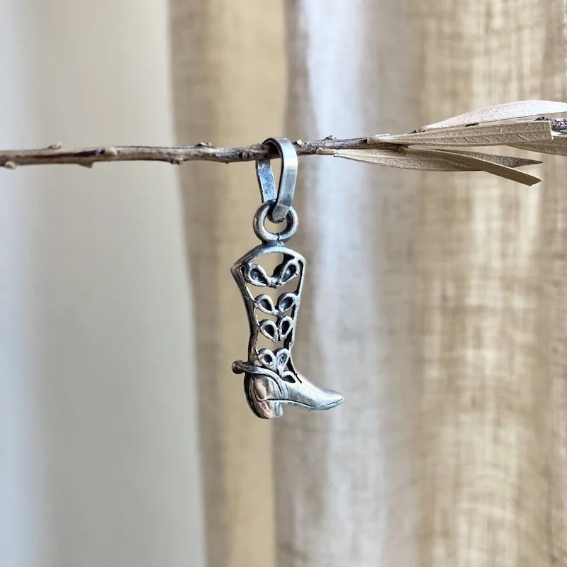 sterling silver cowboy boot pendant 3.jpeg