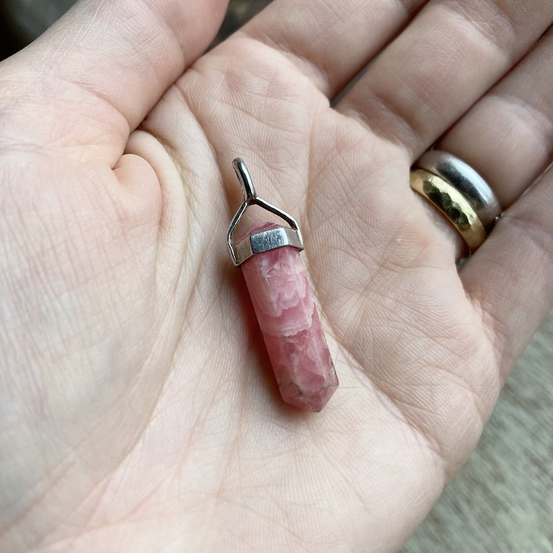 sterling silver rhodochrosite crystal point pendan 2.jpeg
