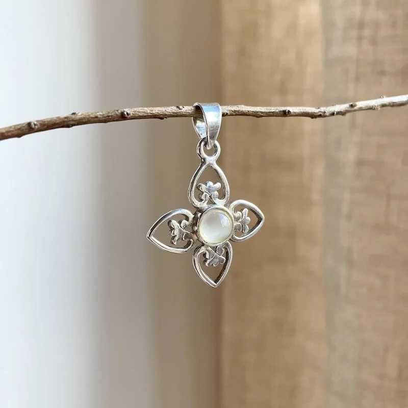 sterling silver moonstone flower pendant 5.jpeg