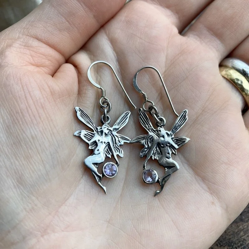 sterling silver and amethyst fairy earrings 1.jpeg