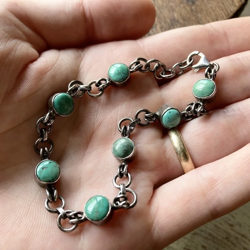 vintage sterling silver and turquoise bracelet 1.jpeg