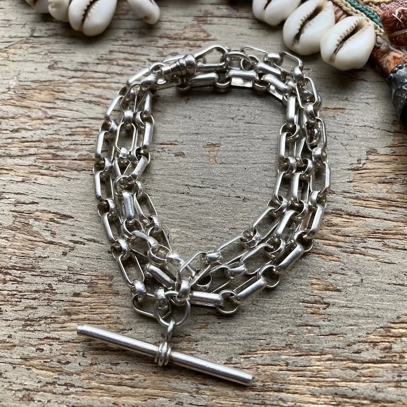 Fab Vintage Sterling Silver T-Bar Necklace