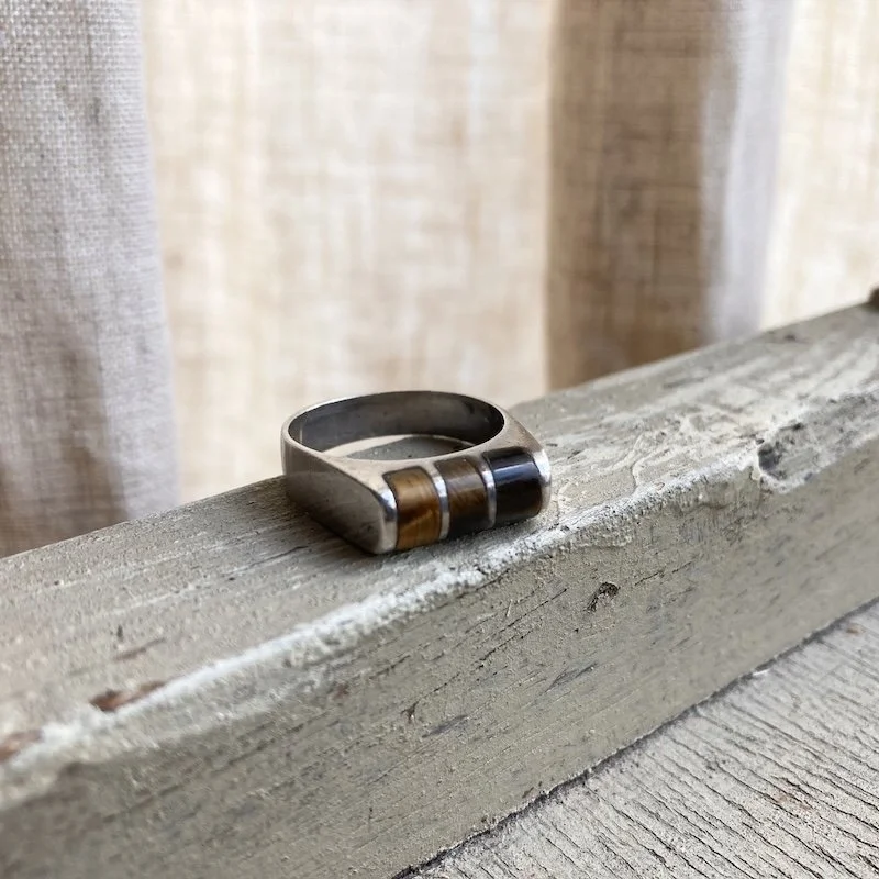vintage mexican sterling silver tiger's eye ring 1.jpeg