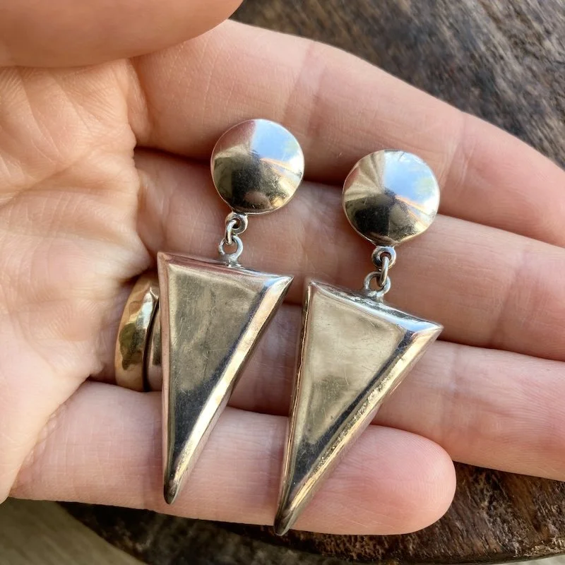 vintage sterling silver minimalist geometric earrings 4.jpeg