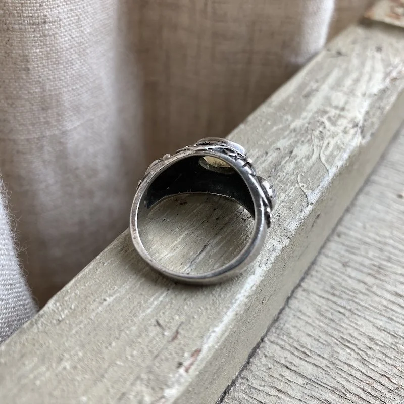 vintage ornate sterling silver citrine ring 4.jpeg