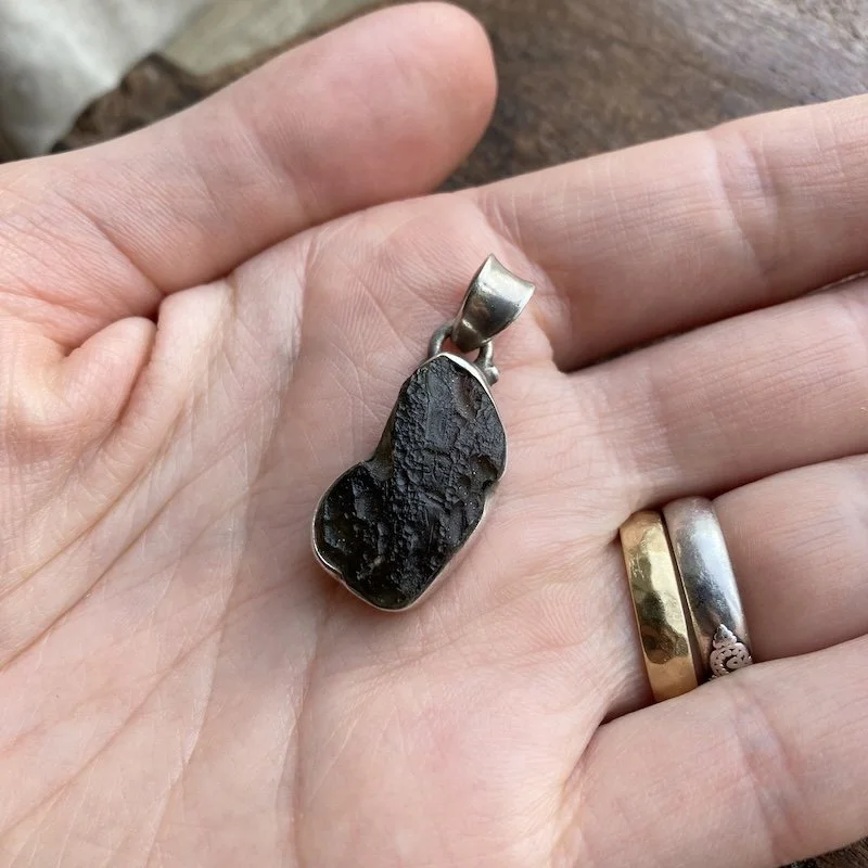 sterling silver moldavite pendant 3.jpeg