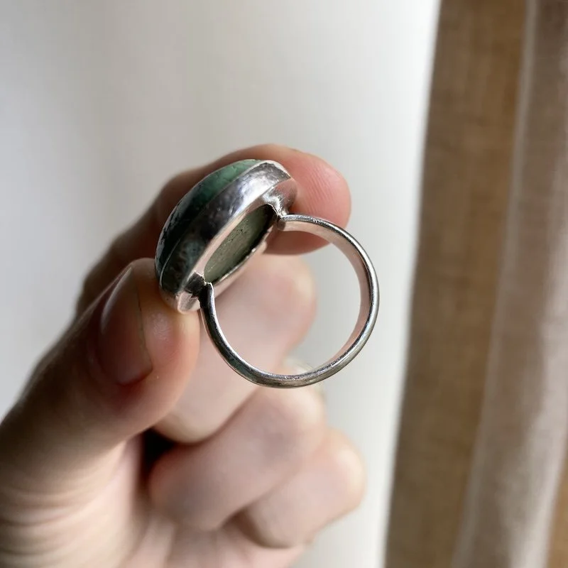 sterling silver chunky turquoise ring band .jpeg