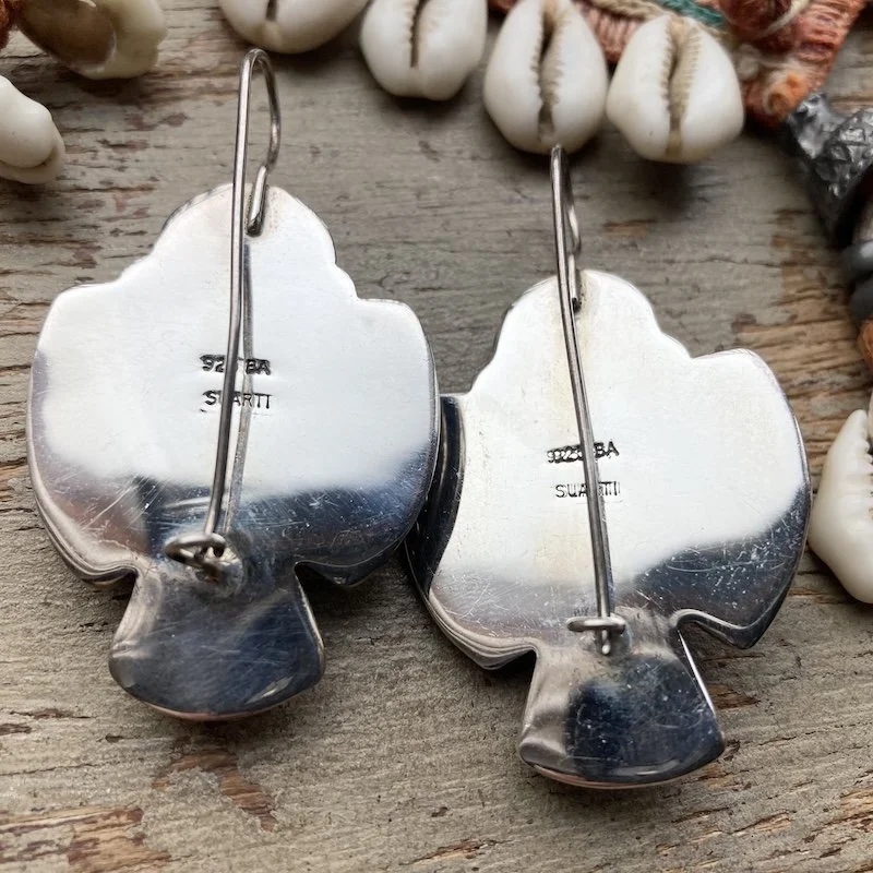 Balinese Suarti sterling silver and carnelian earrings 3.jpeg