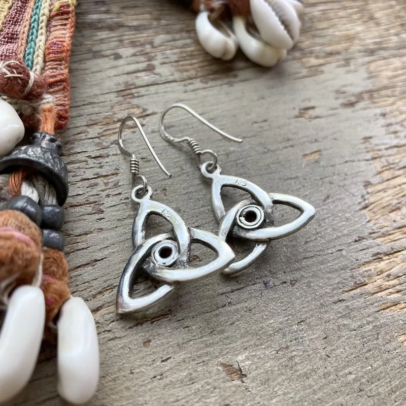 vintage sterling silver Trinity knot earrings 3.jpeg