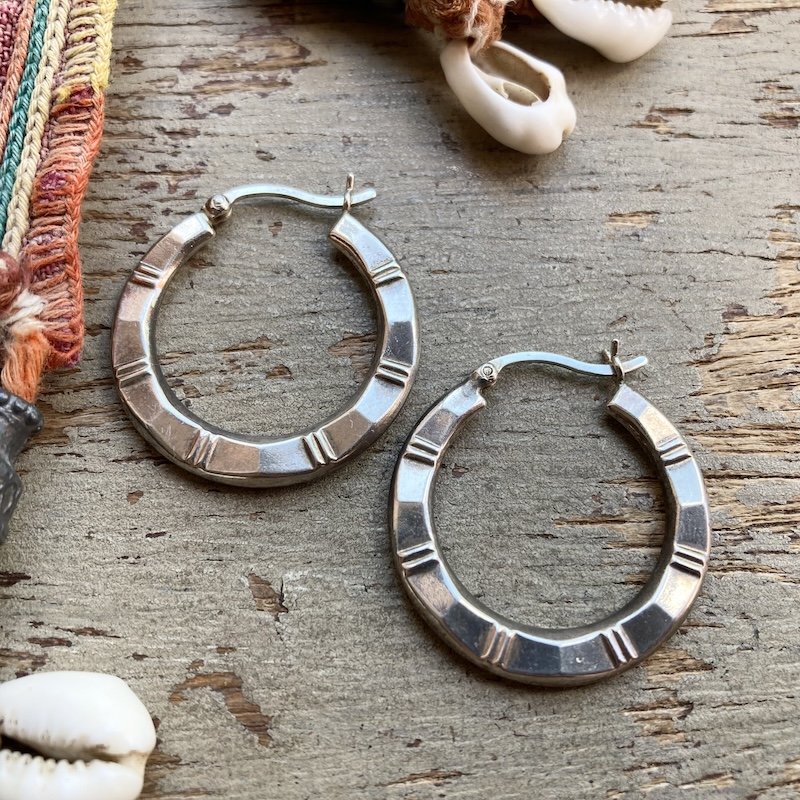 sterling silver textured hoops 3.jpeg